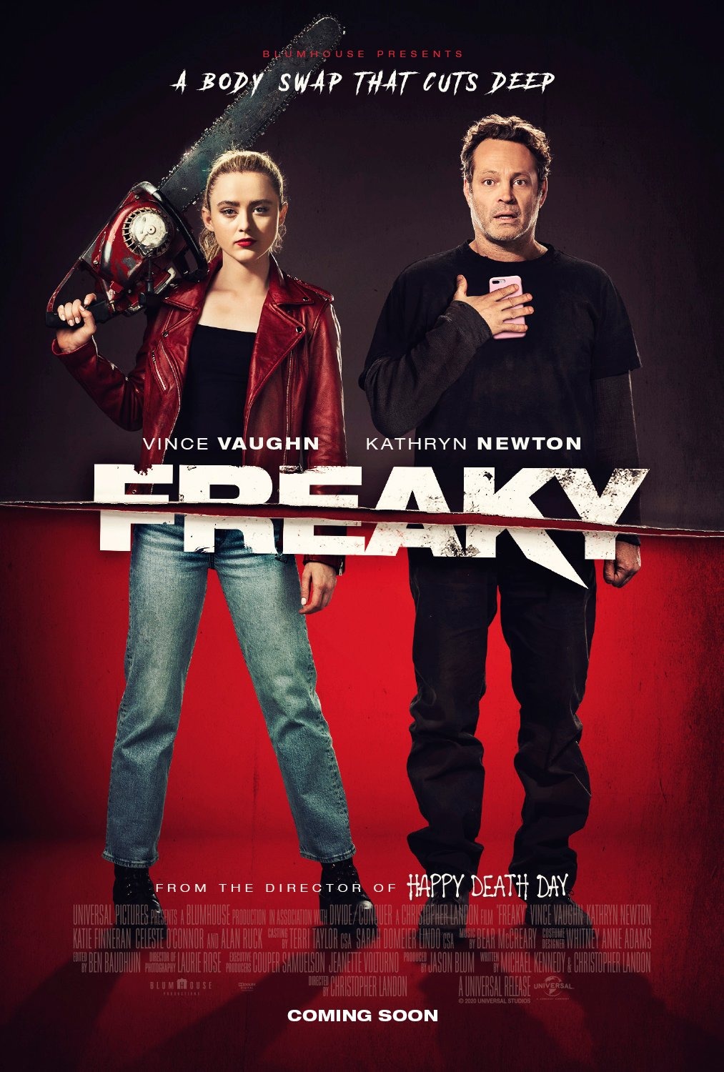 Freaky poster starring Vince Vaughn and Kathryn Newton